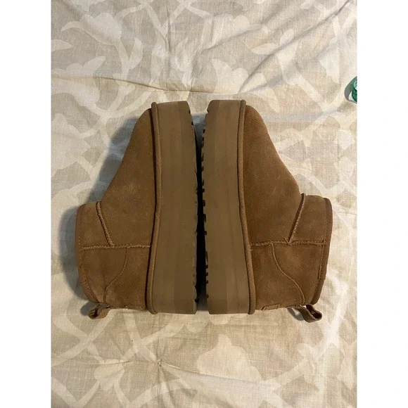 UGG ultra mini platform boot chestnut brown size 8 - Picture 2 of 11